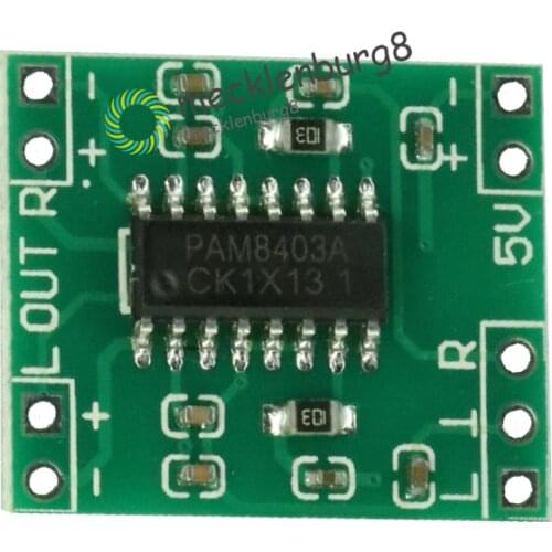 5Pcs/Lot 2.5-5V Miniture Mini Digital Amplifier Board 2x3W PAM8403 Class D Stereo Speaker AMP Module USB Power Supply 2.5 To 5V