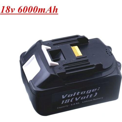 BL1860 Rechargeable Battery 18V 6000mAh Li-ion Battery for Makita BL1840 BL1850 BL1830 BL1860B LXT 400