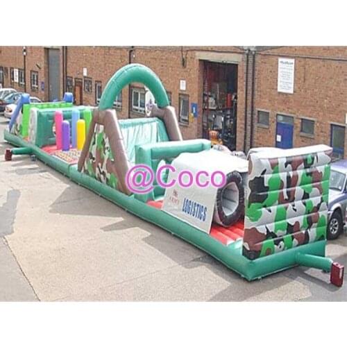 Free ship to sea port!12x3m interactive challenge inflatable obstacle course,kid bounce obstacle slide sport game