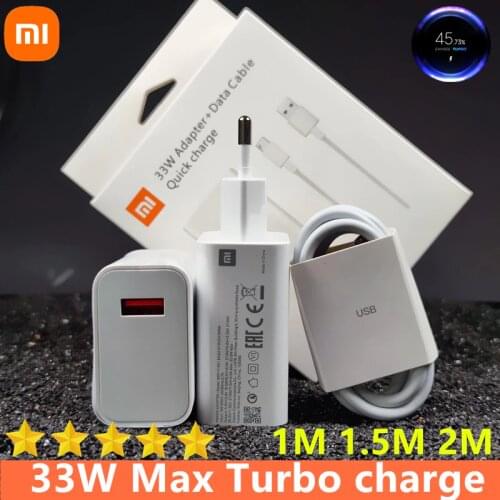 Xiaomi Fast charger 33W Turbo charge adapter Original 27W USB type C cable For Xiaomi 10 11 redmi note 9 10 pro K30 40