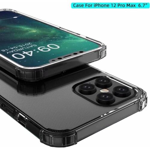For Apple iphone 12 Pro Max Case Soft TPU Transparent airbag shockproof Protective Back Cover case for iphone 12 12pro 12Mini