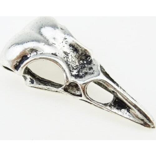 5pcs Skull Bird Charms Antique Silver Color Pendant Charm DIY Jewelry Making Handmade 12991