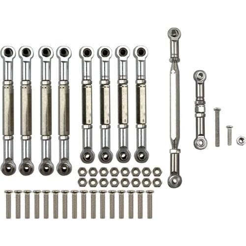 For MN D90 D91 D96 D99S MN99S MN90 1/12 RC Car Upgrade Accessories Metal Pull Rod Steering Link Rod Set Parts