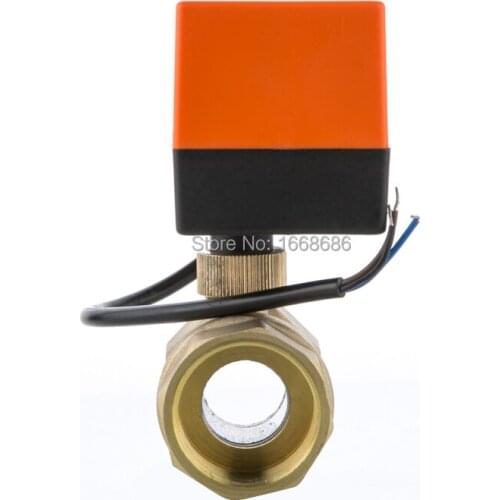 DN40(G1.5") electric actuator valve ,AC220V Electric Ball Valve, Brass Motorized Ball Valve ,Switch type electric two-way valves
