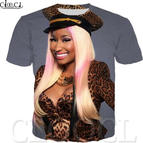 3D Print Sexy T Shirt Fashion Nicki Minaj Rapper Star Singer Hip Hop Sweatshirt Tees Casual Plus Size Tshirt Women/Men Clothes