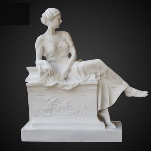 40CM GODDESS ART SCULPTURE WOMAN FIGURINE EUROPEAN HOME DECORATION CREATIVE RESIN CRAFTS ART MATERIAL R5250