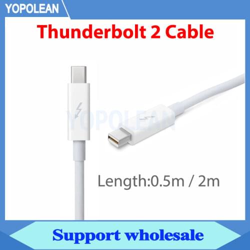 Full Tested High Quality True Thunderbolt 2 Cable Adapter cord thunderbolt 2 male to Male Connector 2M for Multimedia Monitor