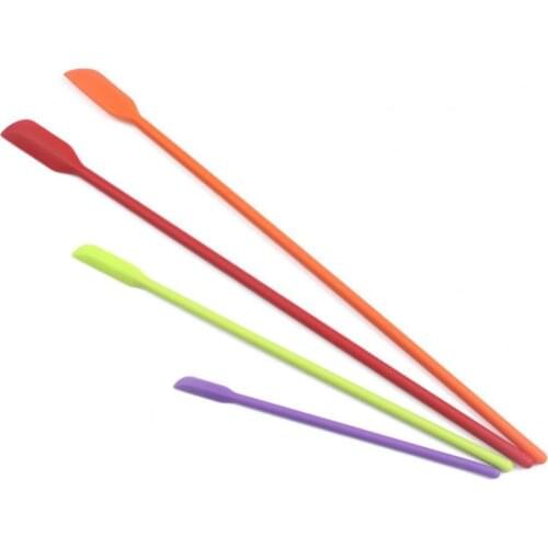 Mini Spatula 4Pcs Lengthen Mini Makeup Spatulas Soft Jar Cake Cream Scrapers Kitchen Tools силиконовые формы