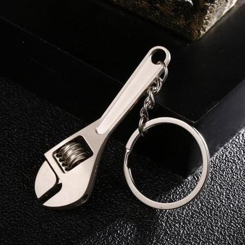 Fashion Jewelry High Quality Adjustable Metal Tool Wrench Spanner Key Chain Ring Men Car Keyring Keychain Trinket Creative Gift