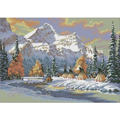 Early Winter Snow patterns Counted Cross Stitch 11CT 14CT DIY Chinese Cross Stitch Kits Embroidery Needlework Sets home decor