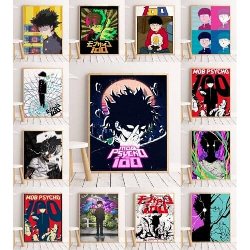 Anime Poster Wall Art Modular Canvas Mob Psycho Japan Anime Painting Home Background No Frame Living Room Decoration
