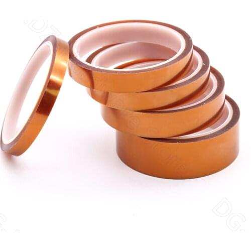 KAPTON TAPE Polyimide Adhesive 280° Thermal Insulation Tape Single-Sided Width 5 8 10 12 15 18 20 25 30 35 40 45 50 55 60mm 1-5x