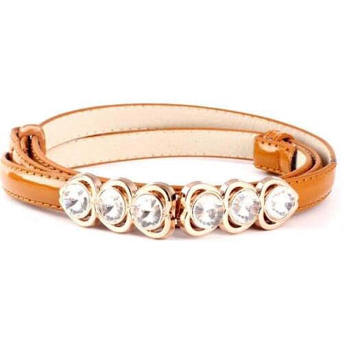 Waistband double buckle heart-shaped inlaid drill button head adjustment belt waist belts women