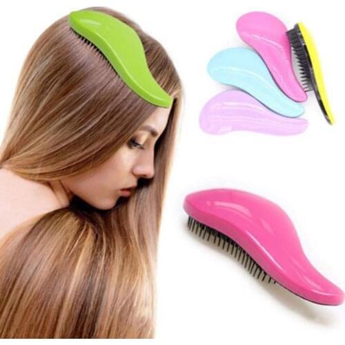 Hot New 1Pcs 18.5cm Portable Magic Handle Tangle Detangling Knot Free shower Hair Brush Comb Shower Salon Styling Tamer Tool