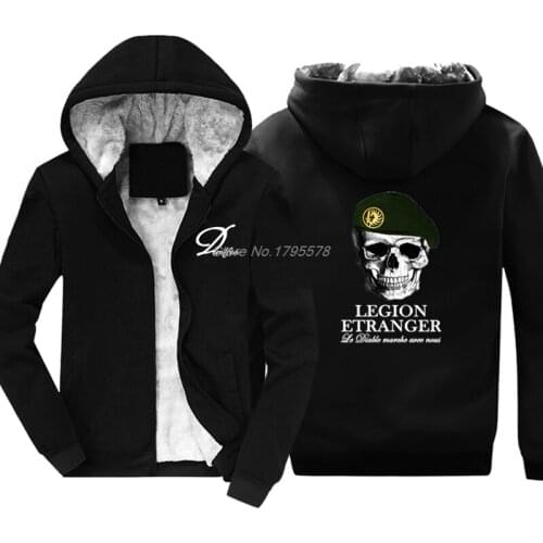 New Fashion Funny Hoodie French Legion Etranger Military Forces Sweatshirt New Men Thicken Keep Warm Hoody Cool Jacket Tops