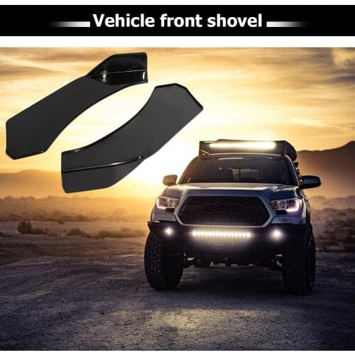 Universal Car Auto Front Bumper Lip Splitter Chin Spoiler Glossy Black Pair Drilling and Bolting the Bumper 570X130x70 mm