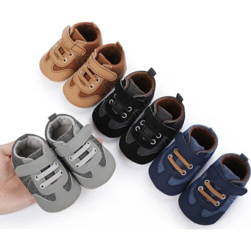 Patchwork Baby Shoes Sneakers Soft-soled Non-slip Spring Autumn Newborn Toddler Baby Boys Girl First Walking Crib Shoes 2021