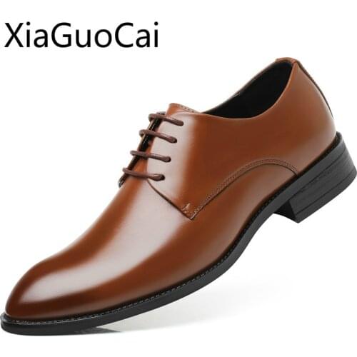All Seasons Fashion Men Casual Shoes Height Increasing Waterproof Leather Male Casual Flat Sneakers Male Oxfords