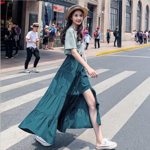 Women Autumn Cotton Linen Long Skirts 11 Color High Waist Skirts 4 Layers Ruffles A-Line Maxi Skirts Vestidos Plus Size 6XL 7XL