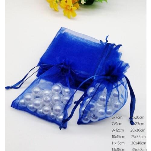 1000pcs 13x18cm Diy Jewelry Bag Gift Bag Women Drawstring Organza Gift Bags For Wedding/Christmas/Jewelry Display Packaging Bags