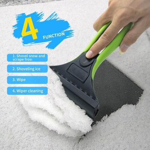 2 In 1 Auto Ice Scraper For Car Window Snow Cleaning Remover Windshield Snow Shovel Handheld Car Ice Scraper Brush Winter Clean
