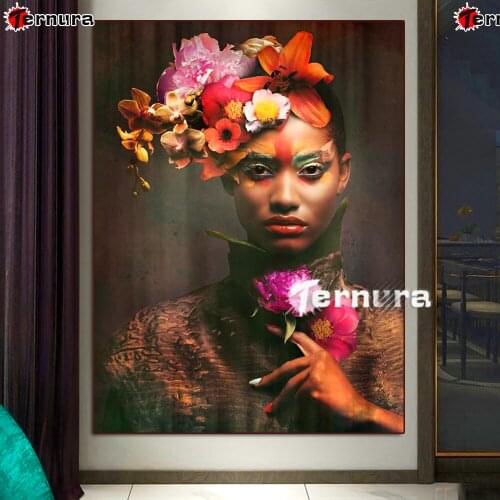 New Diamond painting Fashion flower woman Model girl princess 5D DIY Full Square Drill embroidery Cross stitch Drawing decor