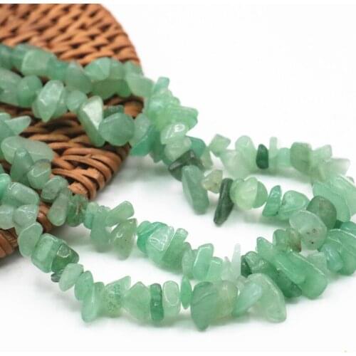 5-7mm Natural Stone Aventurine Irregular Shape Gravel Loose Beads for Jewelry Making Green Freeform Chip DIY Findings 82cm A411