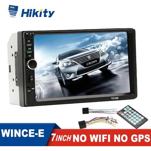 Hikity 2 Din Car Radio Stereo Receiver 7" HD Bluetooth FM Audio MP5 Player Autoradio Support Rear View Camera 7018B