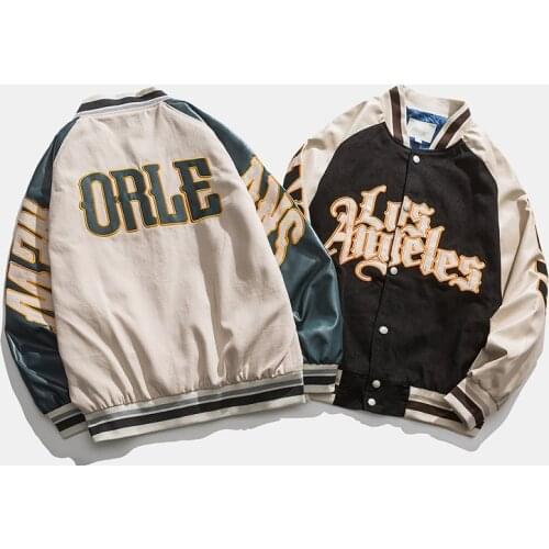 Hip Hop Varsity Baseball Jacket Men Letters Embroidery College Jacket Mens Harajuku Casual Fashion Bomber Jackets Unisex Coats
