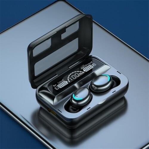 R12 Earphones Charging Box Wireless Headphone Stereo Sports Bluetooth-compatible Waterproof Earbuds Headsets With Microphone