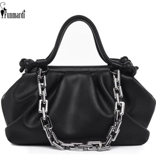 FUNMARDI Designer Female Bags 2021 New Trendy Handbags Luxury Chain Shoulder Bags Women Cloud Bag Vintage Crossbody Bag WLHB2316