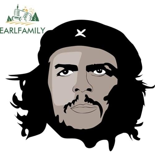 EARLFAMILY 13cm x 11.4cm for Che Guevara Warning Car Sticker Air Conditioner Bumper Decal Scratch-Proof Sunscreen Car Styling
