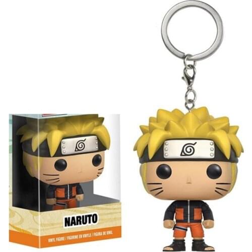Funko Naruto Action Toy Figures Keychain naruto shippuden Japanese Anime Pocket Keyring Toys for Car Bag Decor with Retail Box