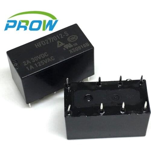 JRC-27F- HFD27- 005 012 024-S 5V 12V 24V relay 4078 8 feet 8pin 2A Relays AG
