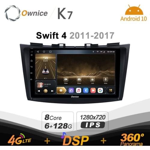K7 720P 2 Din Android 10.0 Car Multimedia radio for Suzuki Swift 4 2011 2015 2016 2017 With 8 Core A75*2+A55*6 SPDIF 6G 128G