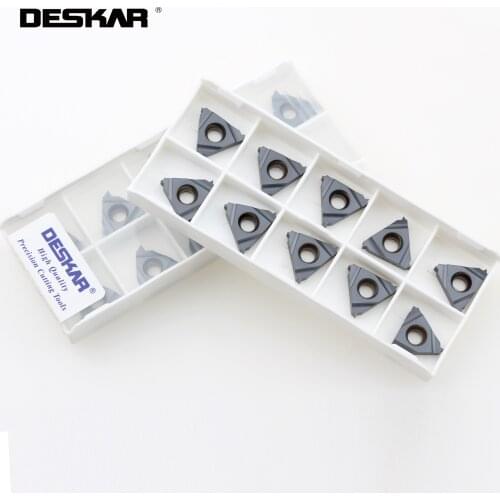 10PCS DESKAR 16ER 1.0 ISO 1.25ISO 1.5ISO 1.75ISO 2.0ISO 2.5ISO 3.0ISO 3.5ISO Threading Blade CNC Carbide Insert For P.M.K