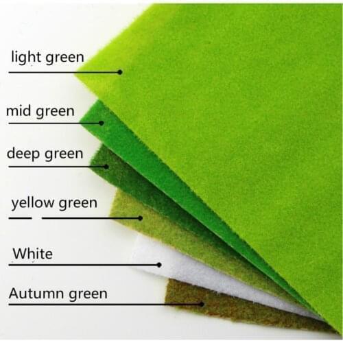 HO O N Scale 0.5x1m Grass Mat Scale 2pcs/lot Model Green Carpet For Architectural Model Making Scenery Train Layout