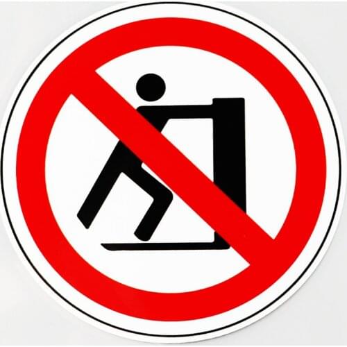 Creative No Push Symbol Fun Car Sticker Pvc Fashion Auto Body Window Exquisite Heat-resistant and Waterproof Decal Decoration