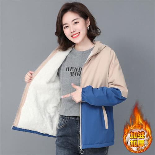 Women Winter Coat 2021New Large Size Loose Hooded Jacket Autumn Casual Plus Velvet CoatsFemale Windbreaker Plus Size 5XL C1422