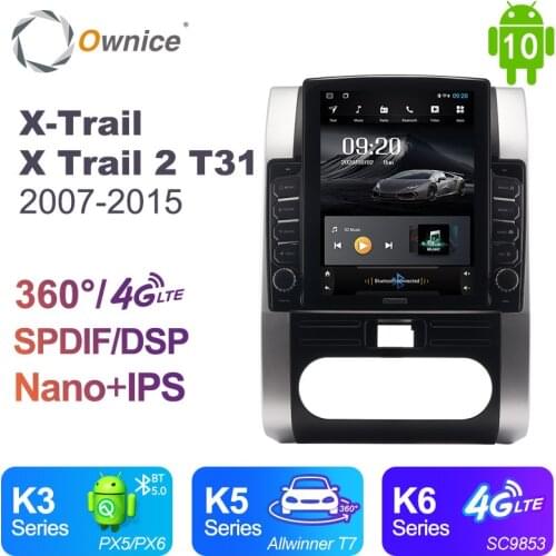 Ownice Android 10.0 for Nissan X-Trail X Trail 2 T31 2007-2015 Car Radio Auto Multimedia Video Audio GPS Player head Unit