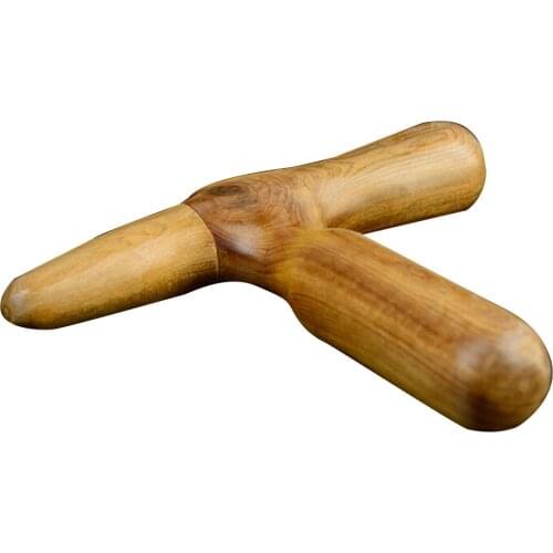 1PCS 11.5*12cm Foot Leg Massager Acupuncture Acupoint Stick Sandalwood Cross Hammer Health Beauty Tools Wholesale Wood Hand