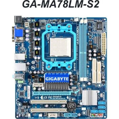 For Gigabyte GA-MA78LM-S2 Desktop Motherboard MA78LM-S2 760G Socket AM2 DDR2 Micro-ATX On Sale