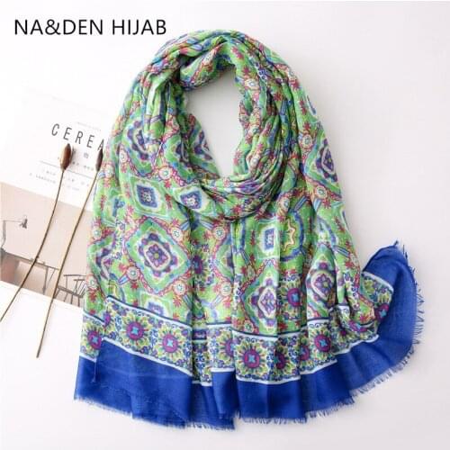 Summer beach wraps Tropical scarves NEW Spring Muslim hijab Viscose HI-Q flower print shawls Women Headband pendant 10pcs/lot
