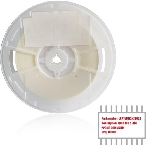 My Group Asia 10000PCS LQP15MN2N7B02D Thick Film Unshielded 0402 FIXED IND±0.1nH 2.7NH 220MA 300 MOHM Inductors in Stock