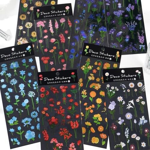 Mr Paper 8 Designs 1 Pcs/Bag Imagination Of Flowers And Plants Nature Series Hand Account DIY Decoration Collage Material