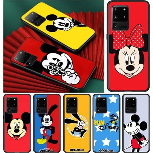 Disney Mickey Mouse Oswald for Samsung S20 FE Ultra Plus A91 A81 A71 A51 A41 A31 A21 A11 A72 A52 A42 A22 Soft Black Phone Case