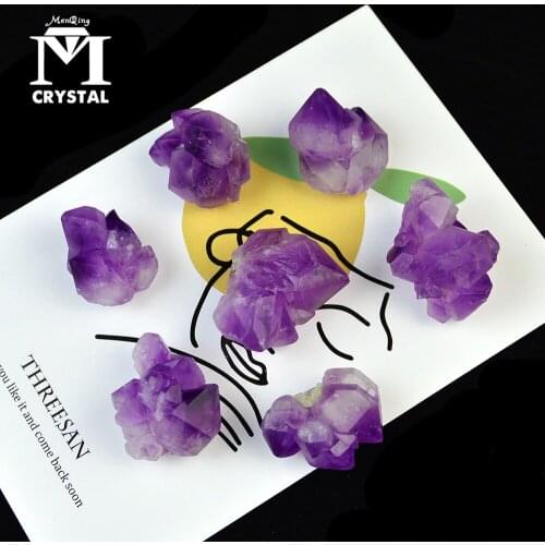 Big Size 7pcs Natural Amethyst Cluster Purple Quartz Stone Reiki Healing Seven Chakela Gemstone Home Decoration