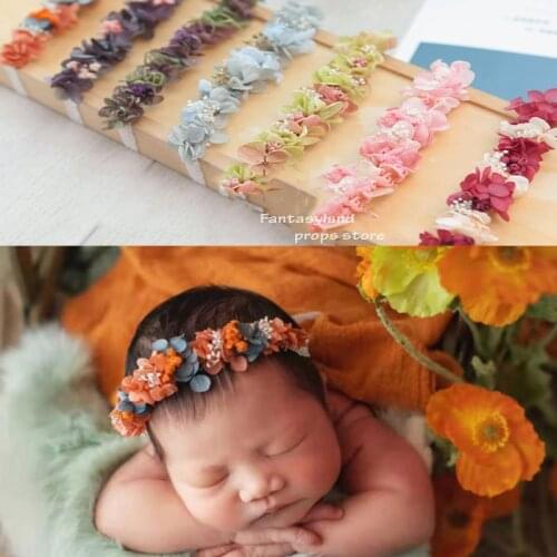 New Flower Baby Headband Infant Headwear Photography Garland Baby Shoot Accessories Studio Hair Band Newborn Headband Girl