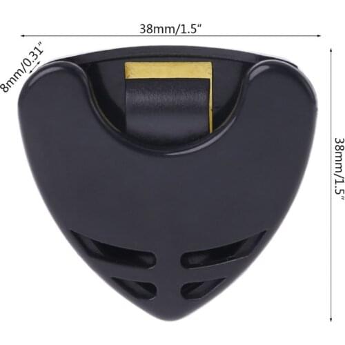 New 1 Pc Guitar Pick Holder Plastic Plectrum Case Mediator Quick Storage Self Adhesive Triangle Shape Accessories