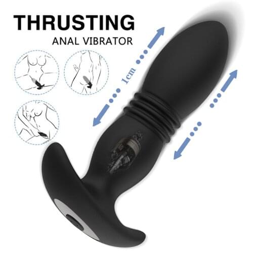 Huge Dildo Butt Plug Male Prostate Massager Adult Toys Anal Vibrator Wireless Remote Telescopic Vibrator Sex Toys For Adults -40
